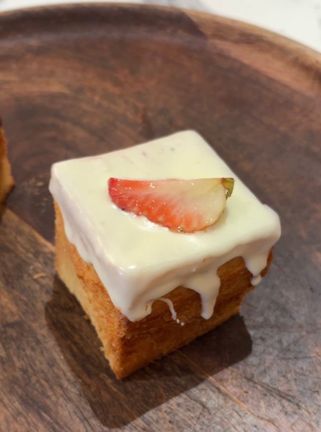 RASPBERRY CREAM CHEESE CUBED CROISSANT