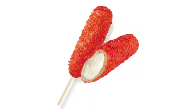 Hot Cheetos Mozzarella Rice Hotdog