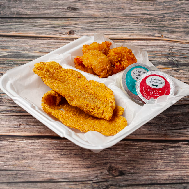 Fish and Shrimp Combo (Includes Fries & Drink)
