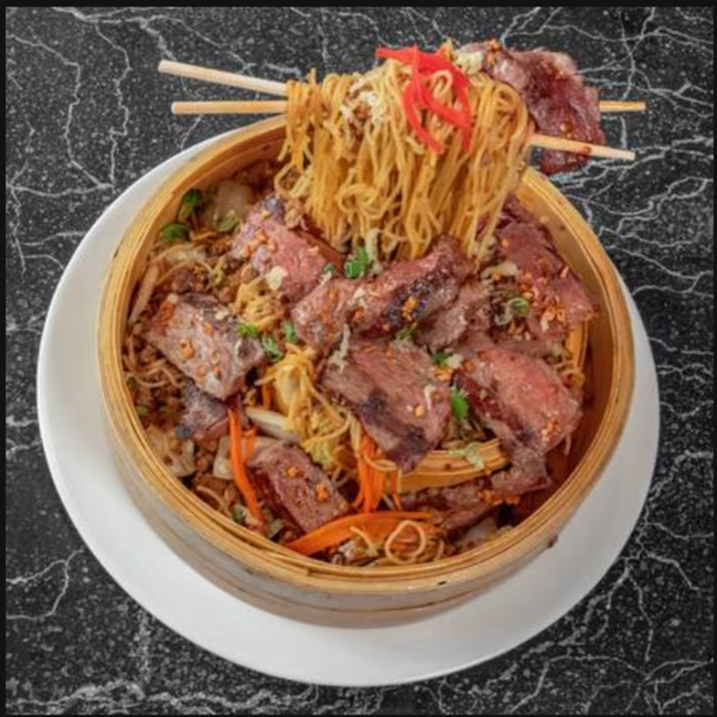 Grilled Steak Flying Noodles