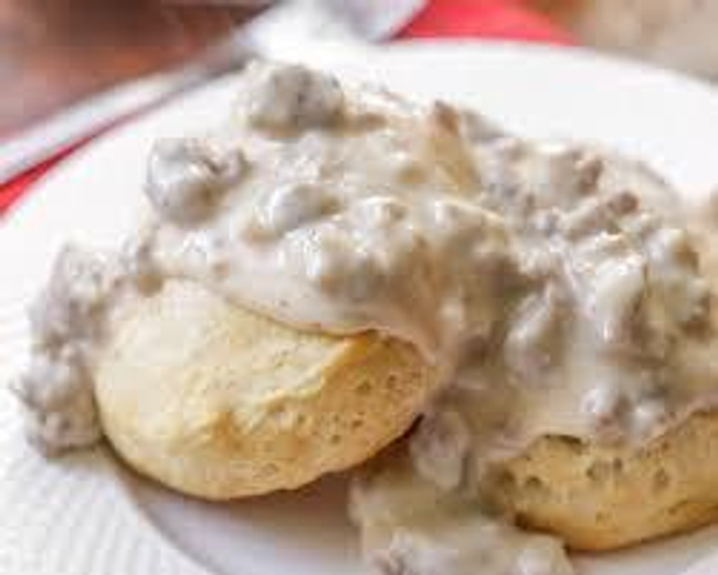 Biscuits & Gravy (2 Biscuits)