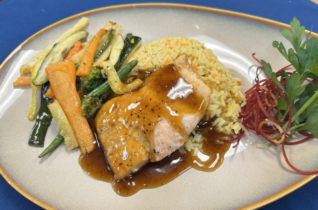 Bourbon Glazed Salmon