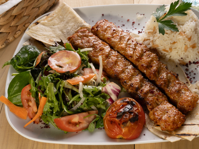 Chicken Adana Plate (2 Skewers)