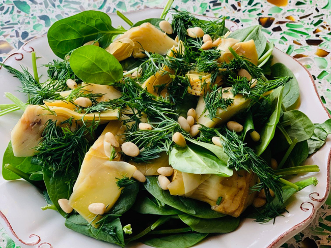 Spinach Artichoke Salad