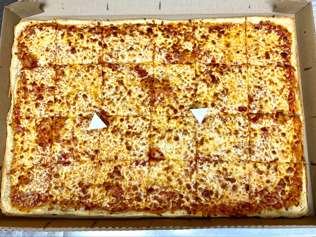 24 Cut Square Cheese Pizza