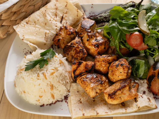 Chicken Shish Plate (2 Skewers)