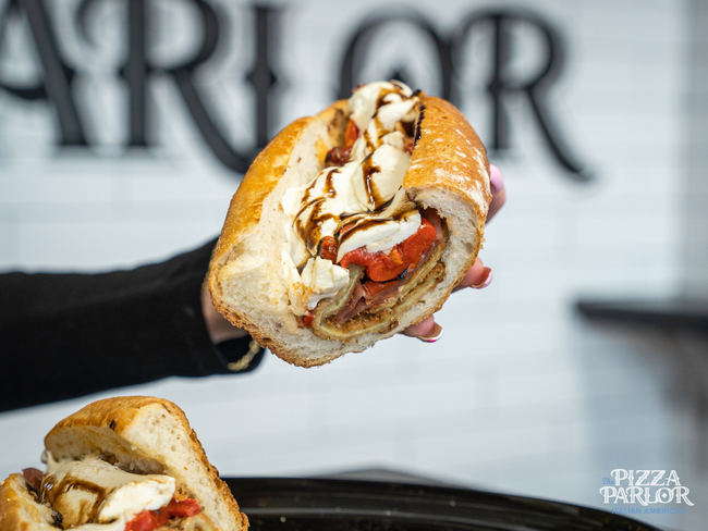 Grilled Chicken Hero Mozz, Lettuce, Tomato Balsamic Vin