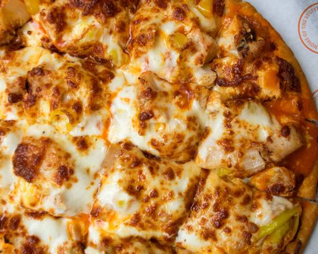 Classic Thin Crust Hot Buffalo Chicken Pizza