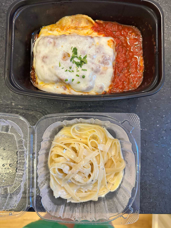 side of pasta with cream sauce