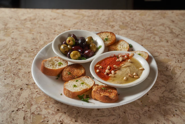 Fava Bean Olive Bruscetta