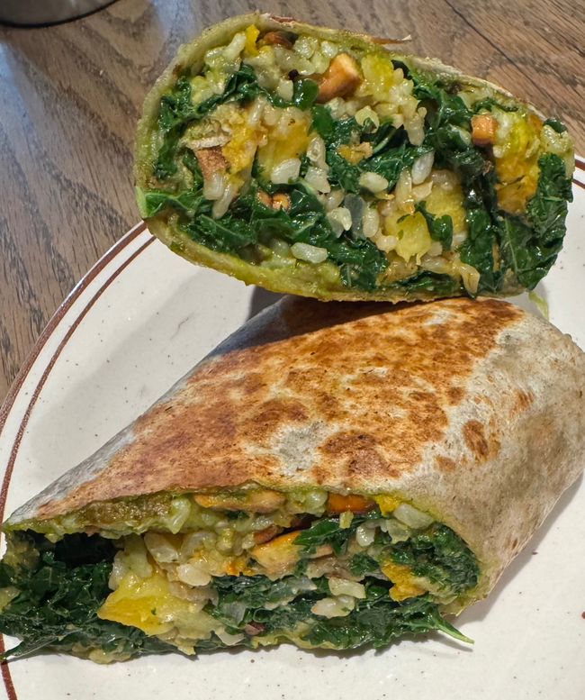 Kale-Sweet Potato Wrap