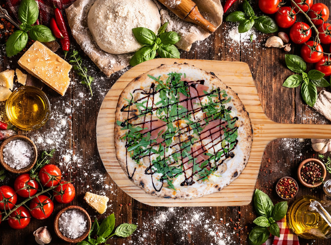 Mush & Prosciutto Pizza