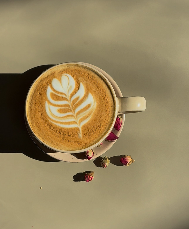 Pistachio Rose Cappuccino