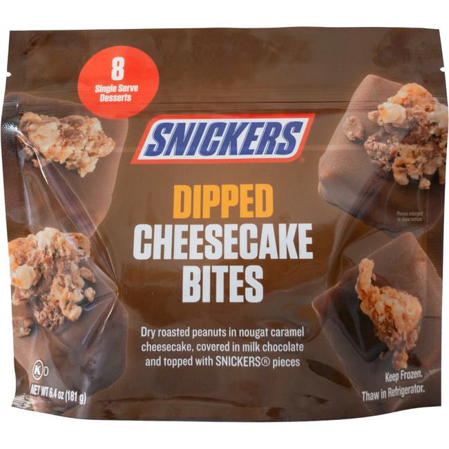 Snickers Dipped Cheesecake Bites