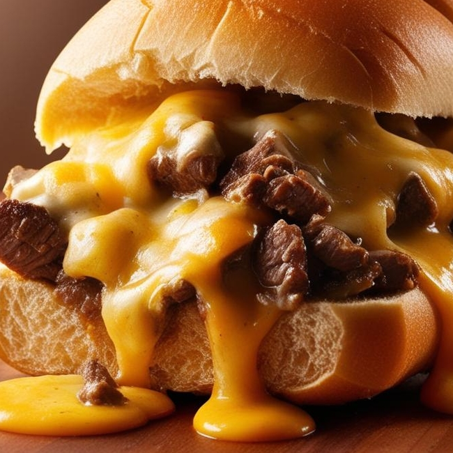 Cheese Steak Sandwich Combo / Fries or Onion Rings
