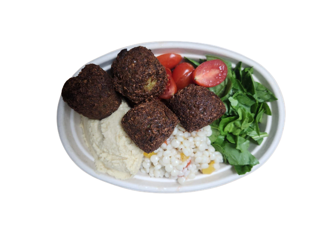 Vegan Falafel Couscous Quinoa Bowl