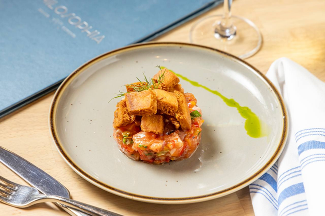 Greek Salmon Tartare