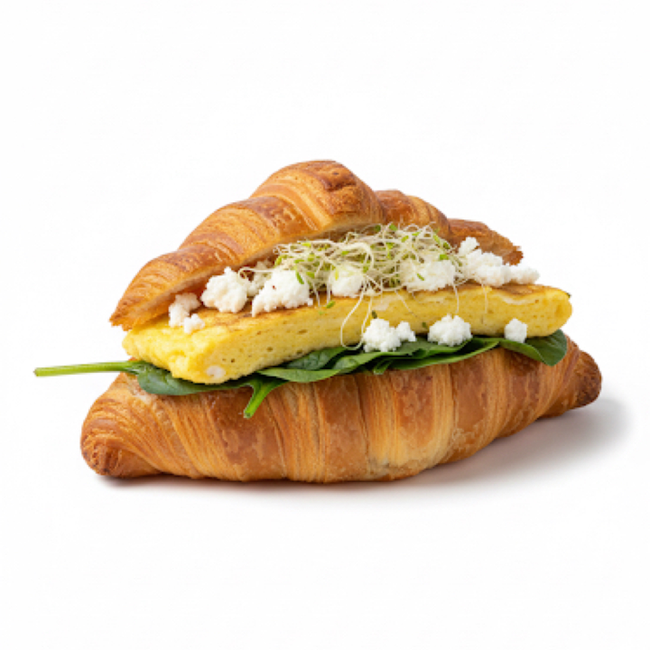 Egg White Feta Spinach Croissant