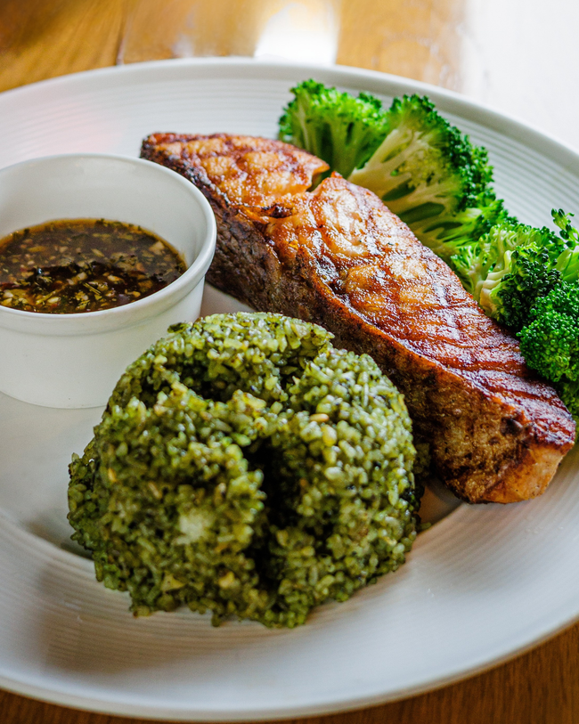 Grilled Scottish Salmon with Cilantro Sauce