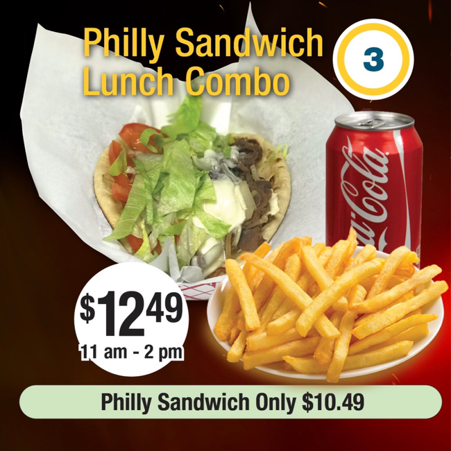 Philly sandwich combo after 2
