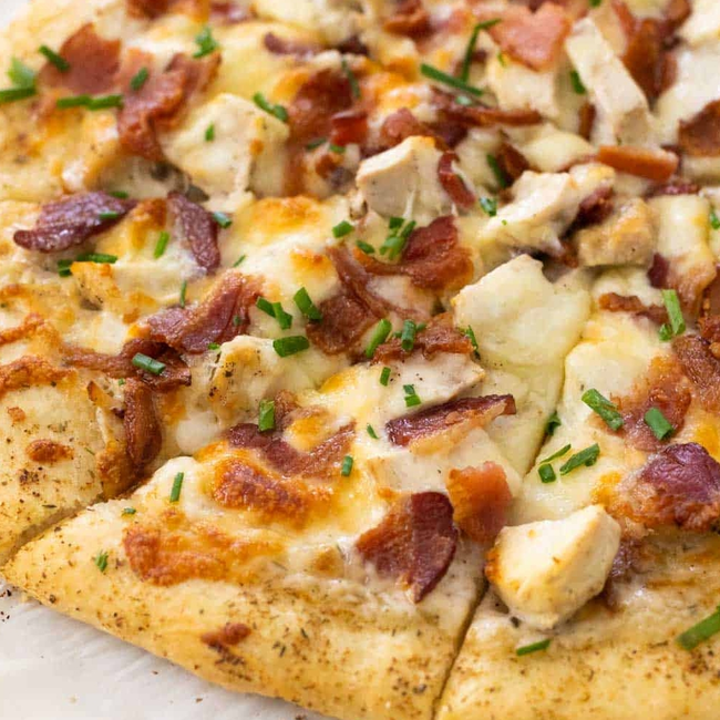 Spicy Chicken Bacon Ranch Pizza