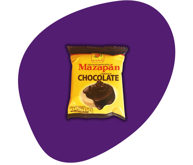 de la Rosa Mazapan Peanut Candy Covered With Chocolate