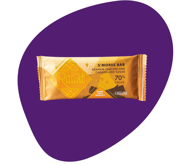 Ritual S’mores Mini Bar 🌱ORGANIC DARK Chocolate 70% (0.88oz)