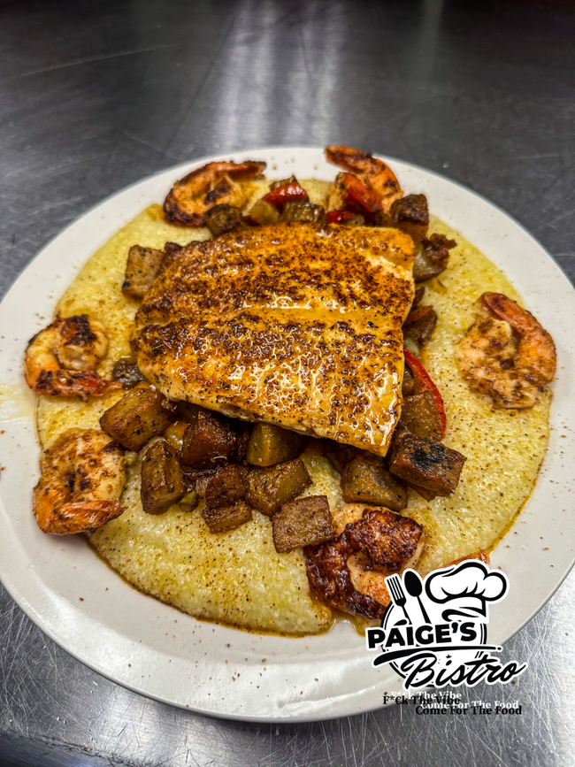 Breakfast Salmon and Grits