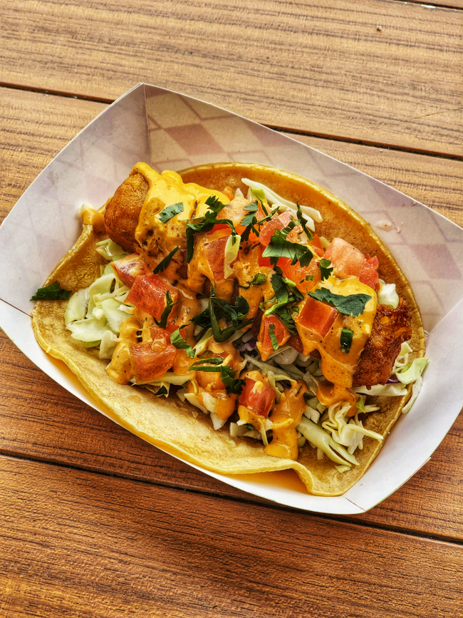 Battered Codfish Taco