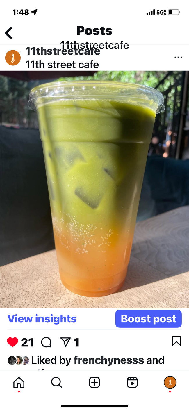 Sparkling Fresh  Fruit purée  Matcha