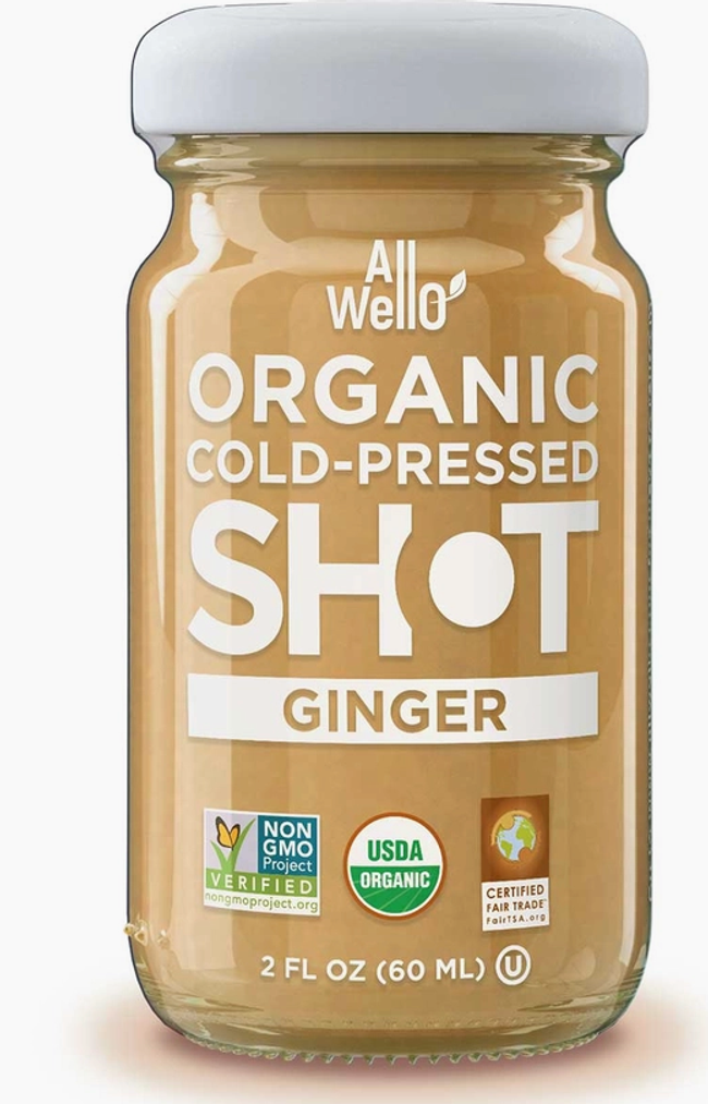 organic cold pressed Ginger shot
