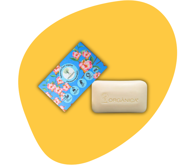 ORGÂNICA Pure Vegetable Bar Soap White Tea & Ginger (90g) 🇧🇷