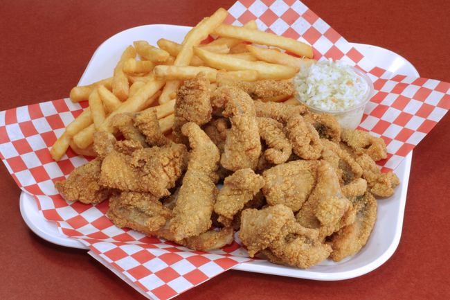 Large Catfish Nuggets Dinner