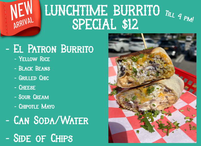 Lunchtime Burrito Special