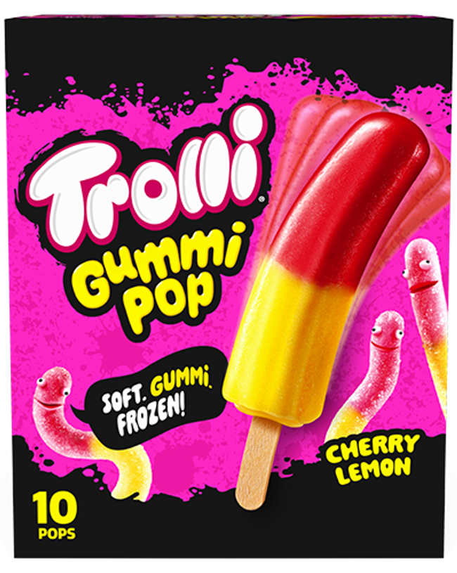 Trolli Gummi Pop Cherry Lemon (10 Pack)