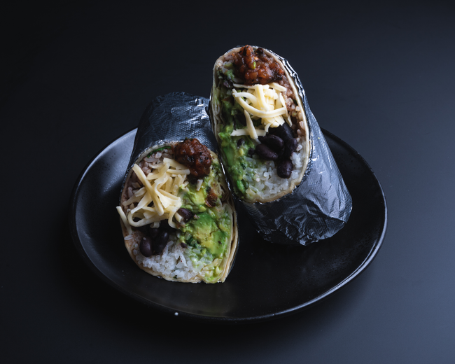 Rice, Bean + Guacamole Burrito