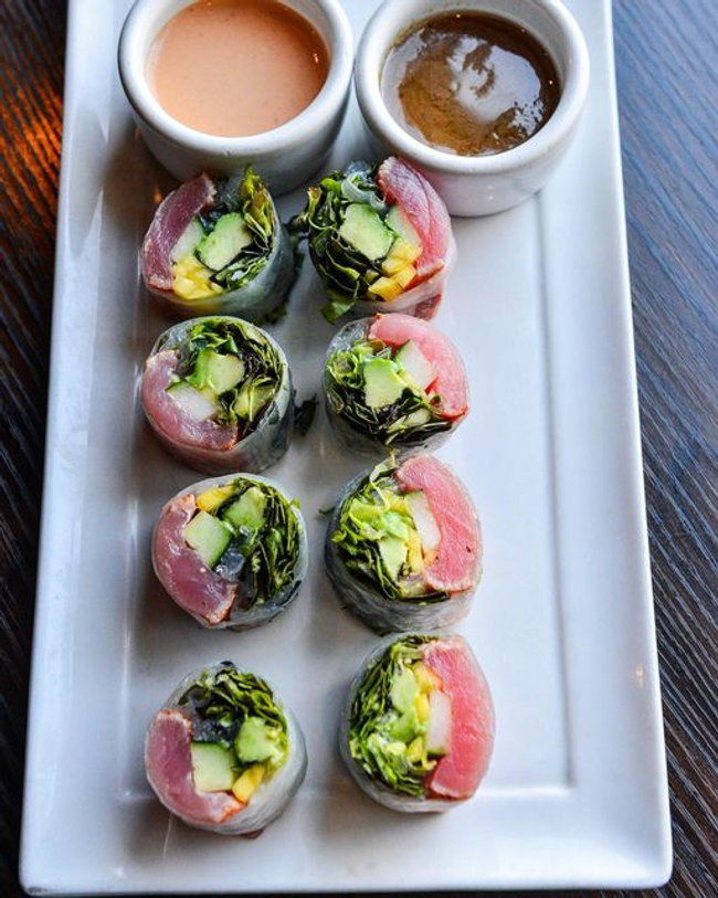 Seared Fresh Ahi Spring Rolls