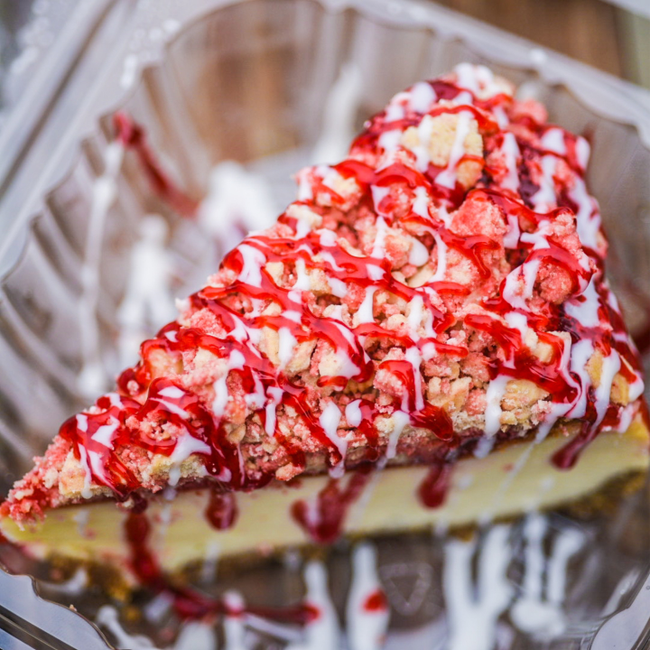Strawberry Crunch Cheesecake Slice