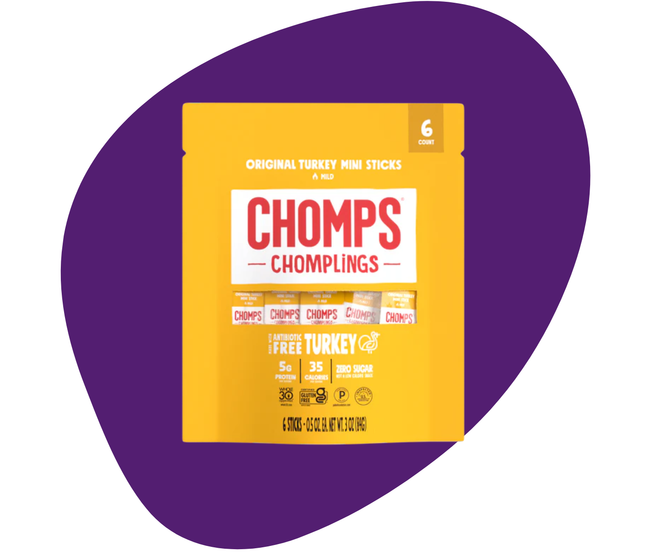 Chomps Original Mild Chomplings Mini Turkey Sticks (6 ct)