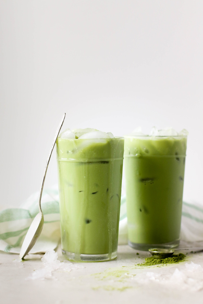 Iced Rose Matcha Latte