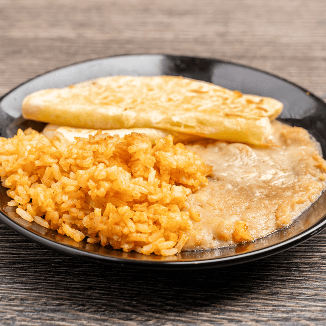 Kids Cheese Quesadillas (2) with Rice & Beans