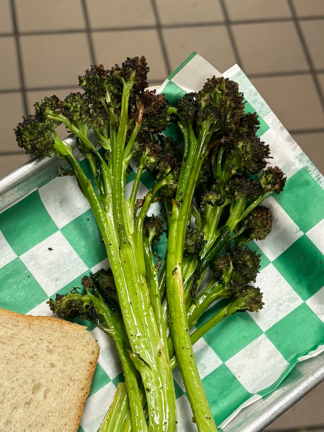 Roasted Local Baby Broccoli