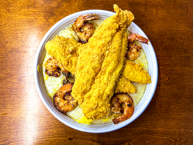 Breakfast Fish and Grits