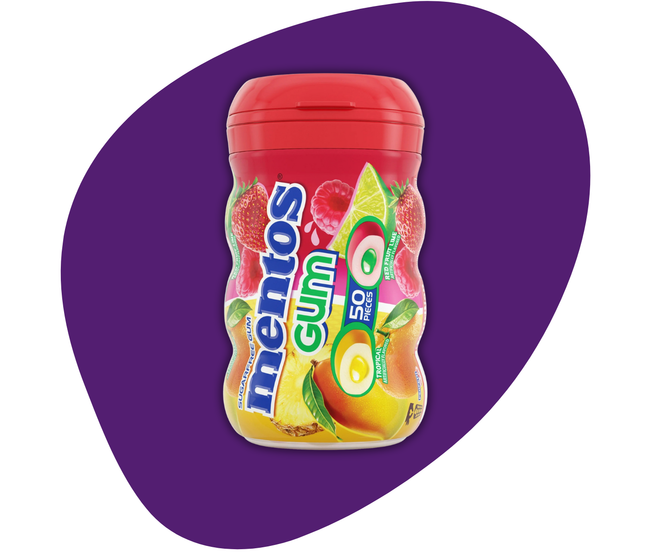 Mentos Sugar Free Tropical & Red Fruit Lime (50ct)