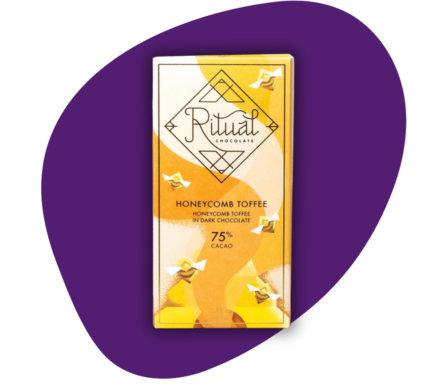 🆕 Ritual Honeycomb Toffee Mini Bar 🌱ORGANIC Dark Chocolate 70% (0.88oz)