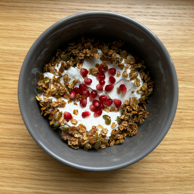 Greek Yogurt with Dukkah Granola