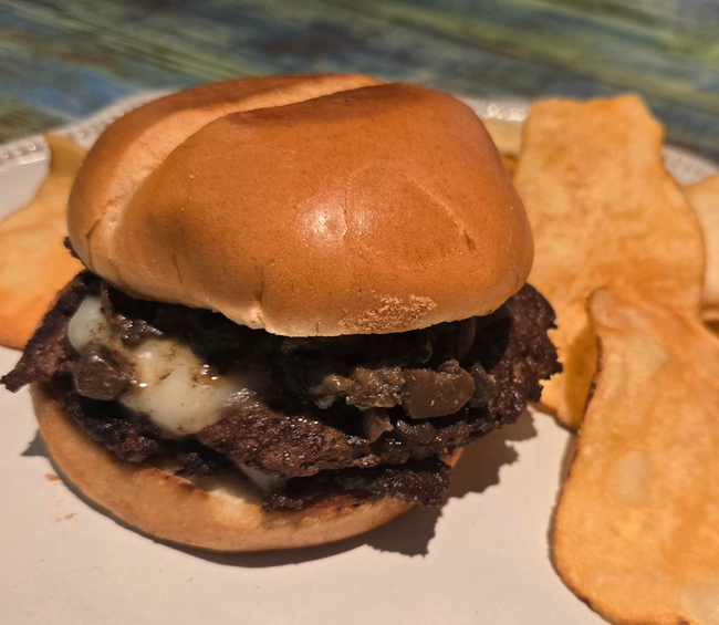 Mushroom and Swiss Burger