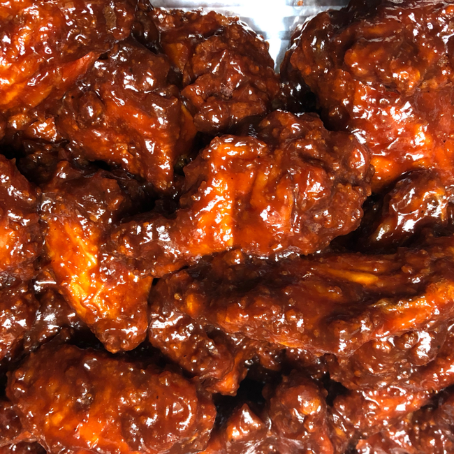 Sticky Wings & Fries (8)
