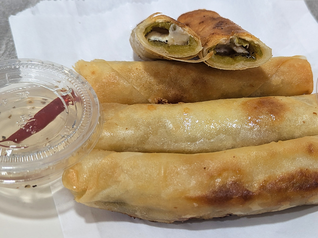 Green Chile with Cheese Lumpia Roll (vegetarian - 3 pieces)