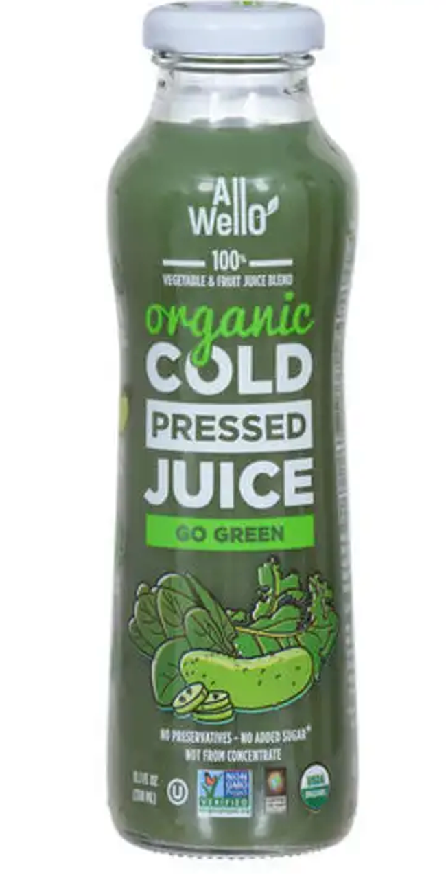 Organic cold pressed green juice